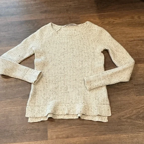 Athleta Cream Textured Crew Neck Sweater - Picture 4 of 6